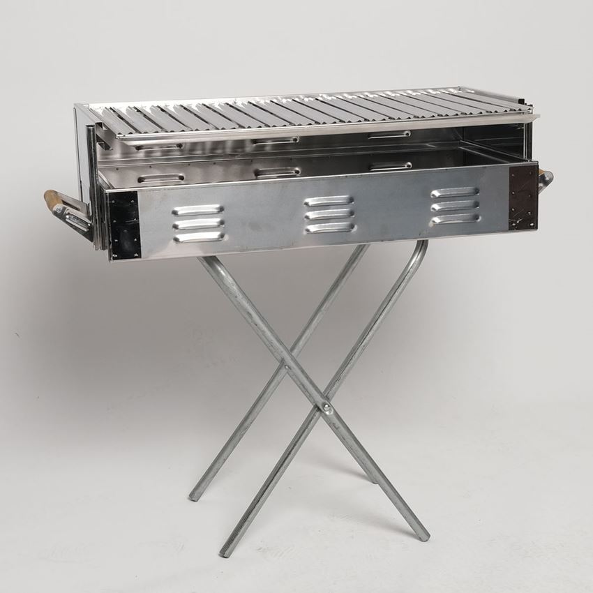 Hun Paslanmaz Kademeli Katlanabilir Ayaklı Mangal 60 cm