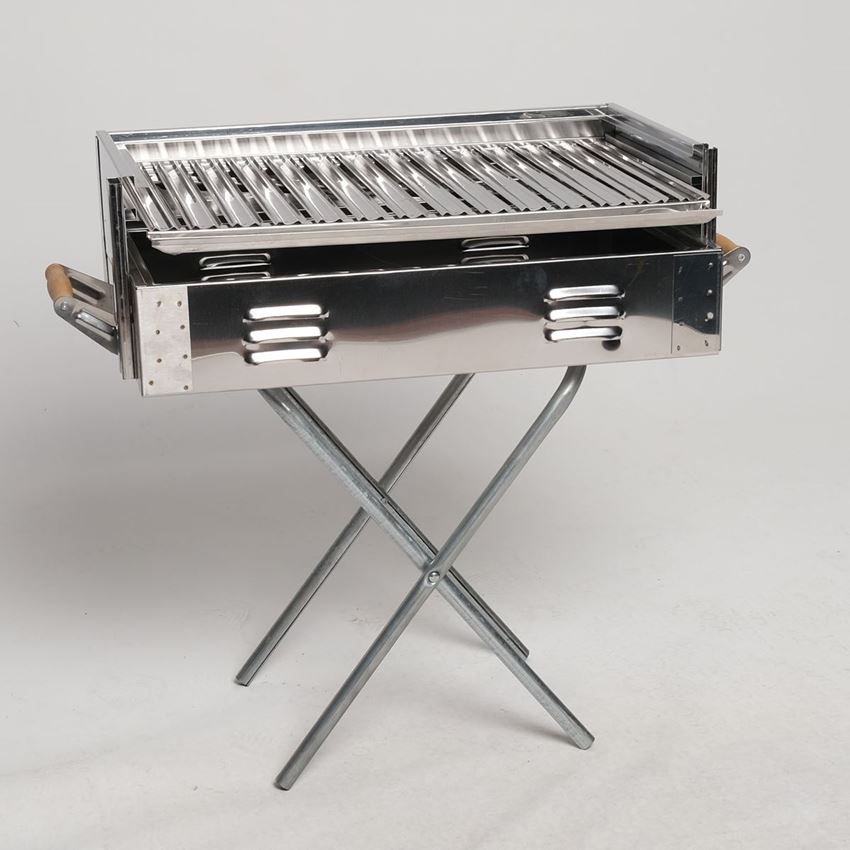 Hun Paslanmaz Kademeli Katlanabilir Ayaklı Mangal 50 cm