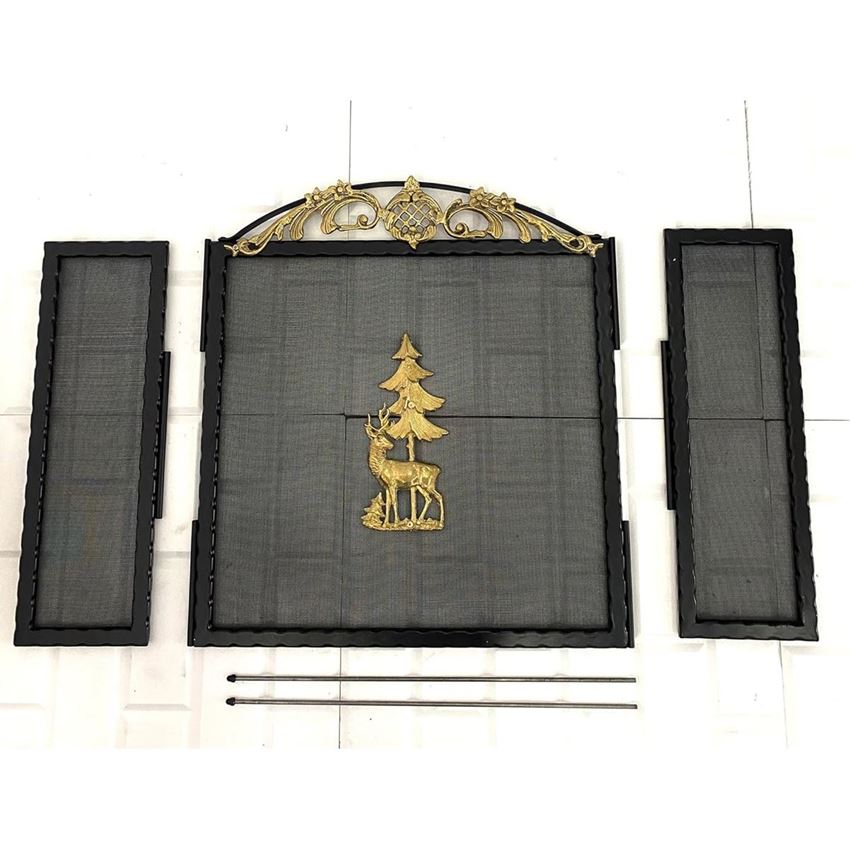 Hun Şömine Siperliği Geyik Desenli