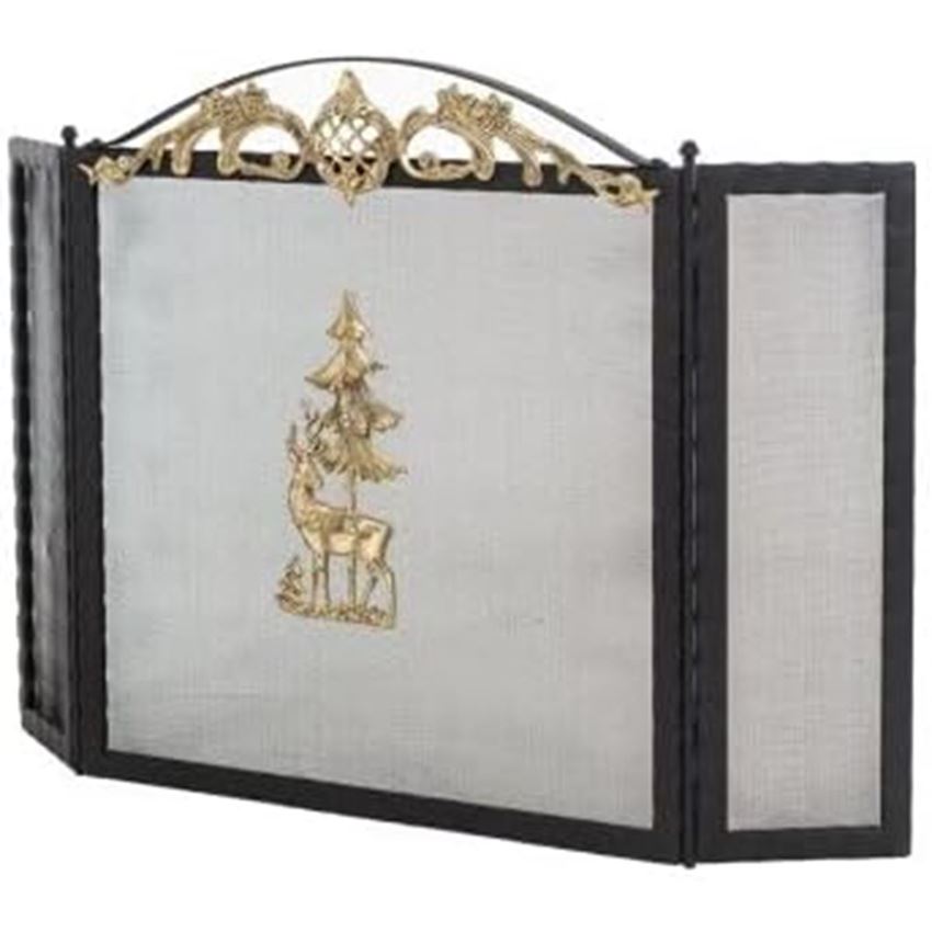 Hun Şömine Siperliği Geyik Desenli