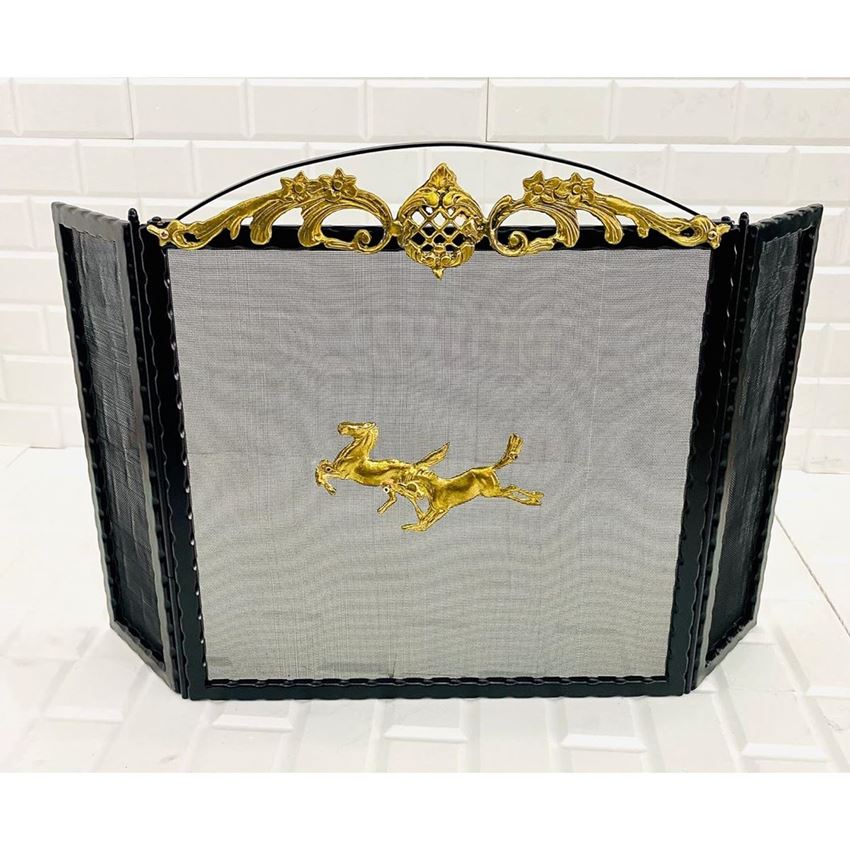 Hun Şömine Siperliği At Desenli