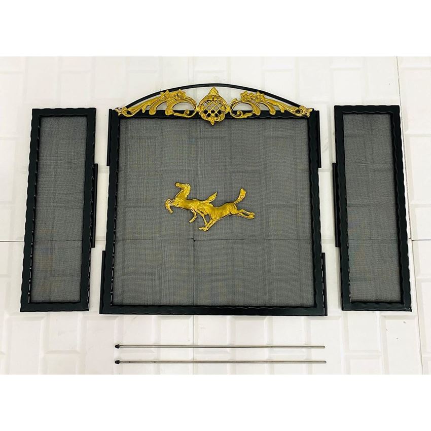 Hun Şömine Siperliği At Desenli