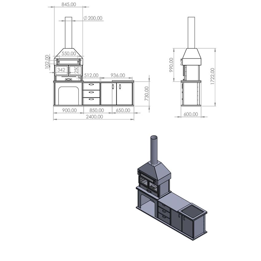 Garden Barbecue (with oven)