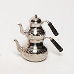 Beyaz Bakır Çaydanlık
