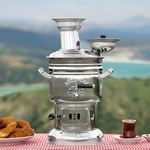 Sözenler 4 Litre Krom Sabit Odunlu Semaver KS12-Çoruh